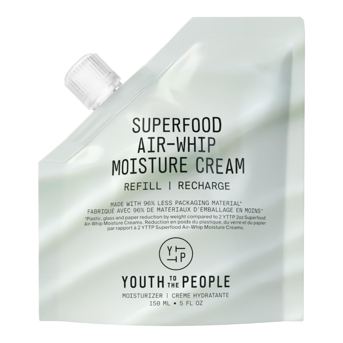 Youth To The People Superfood Air-Whip Moisture Cream - Kale + Green Tea Hyaluronic Acid Face Moisturizer, 48-HR Hydration with Dewy Glow, Non-Greasy Lightweight Gel, Makeup Primer, Non-comedogenic