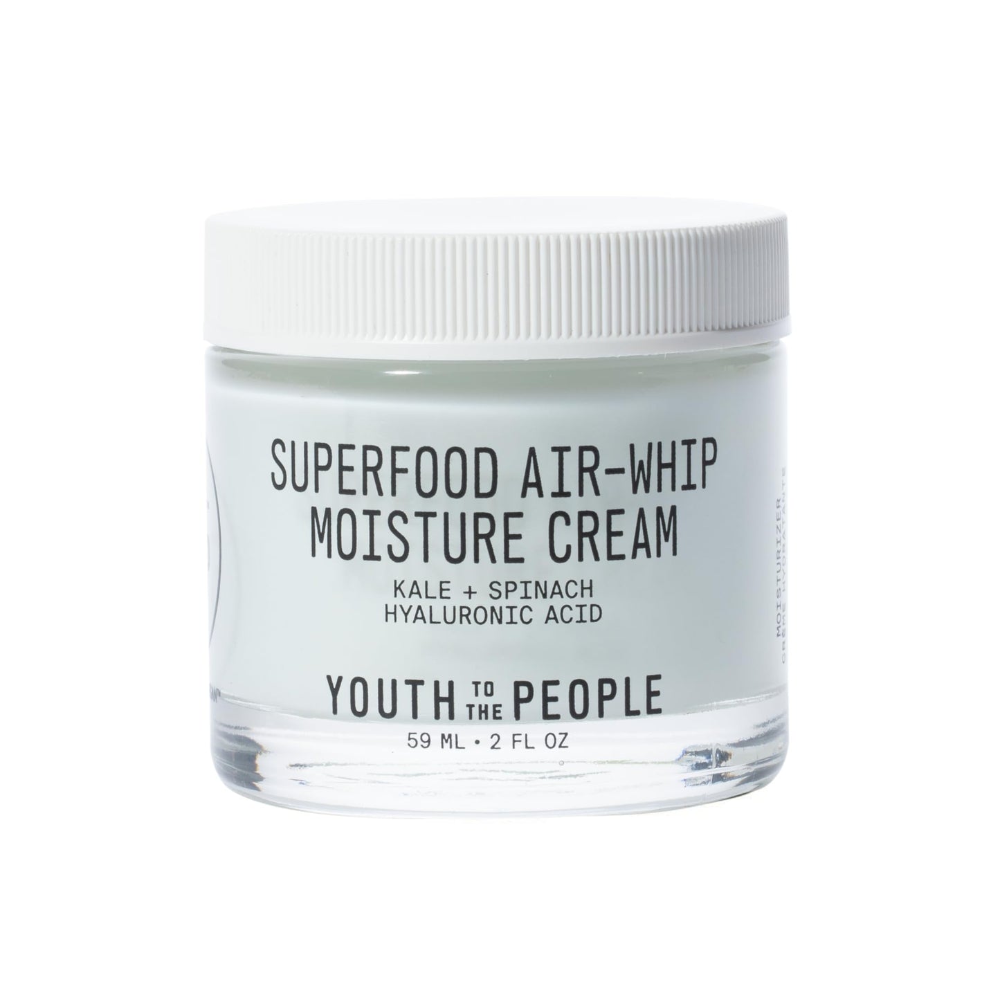 Youth To The People Superfood Air-Whip Moisture Cream - Kale + Green Tea Hyaluronic Acid Face Moisturizer, 48-HR Hydration with Dewy Glow, Non-Greasy Lightweight Gel, Makeup Primer, Non-comedogenic