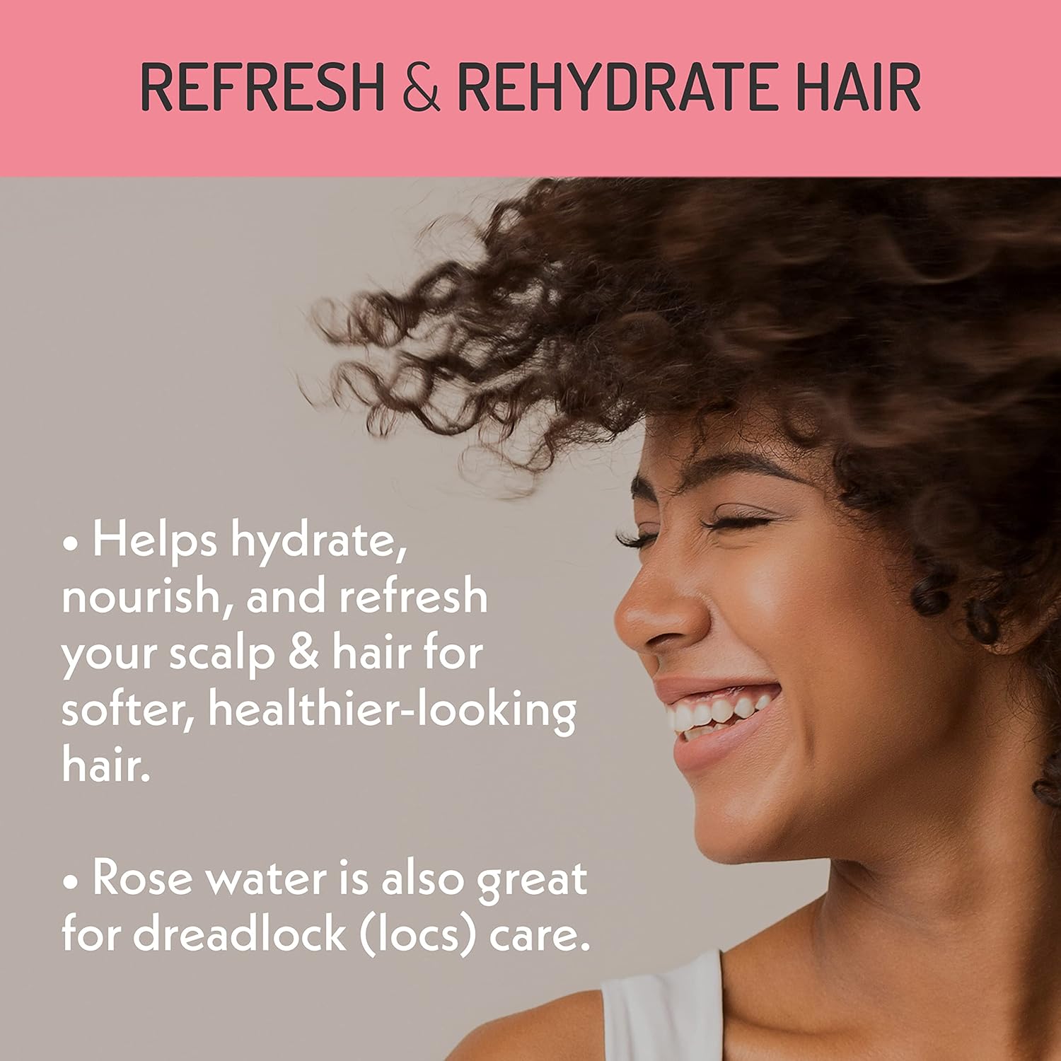 Eve Hansen Organic Rose Water Spray – Pure Rosewater Face & Hair Mist for Hydration & Refreshing Glow | Facial Toner & Makeup Setting Spray | Alcohol-Free & Vegan | 4 oz
